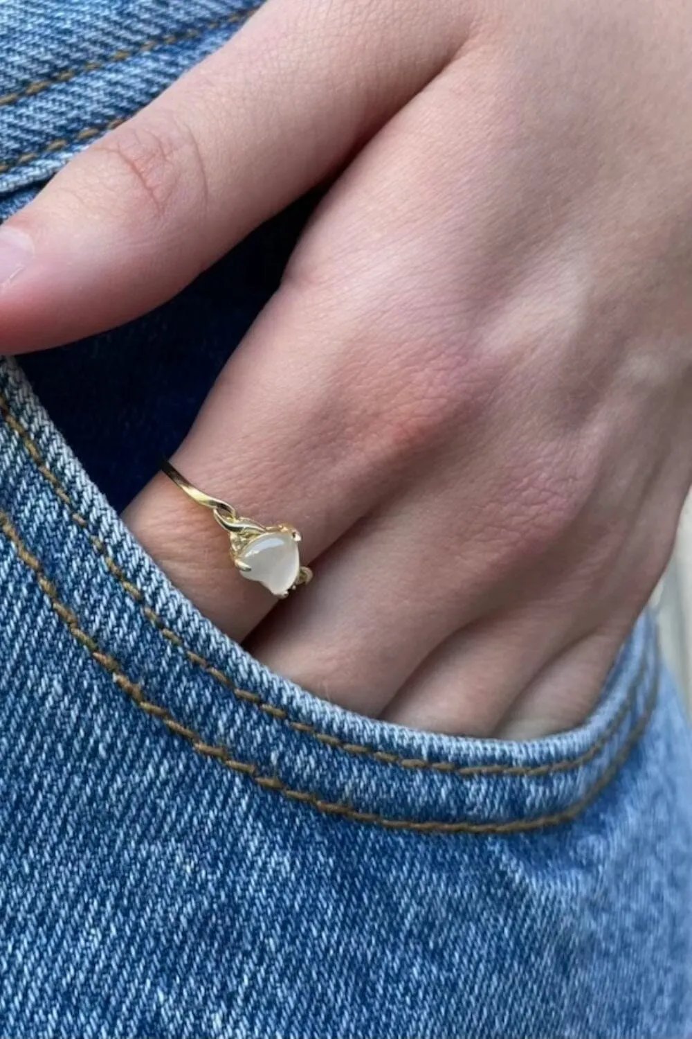 Heart Gem Ring sold by Brandy Melville product image thumbnail 3