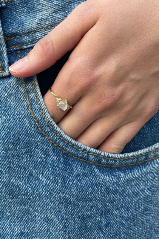 Heart Gem Ring sold by Brandy Melville