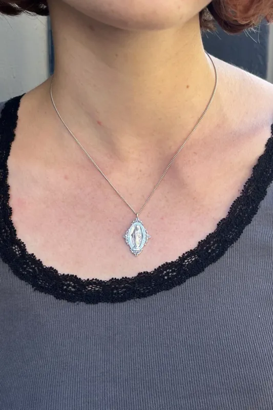 Mother Mary Pendant Necklace sold by Brandy Melville