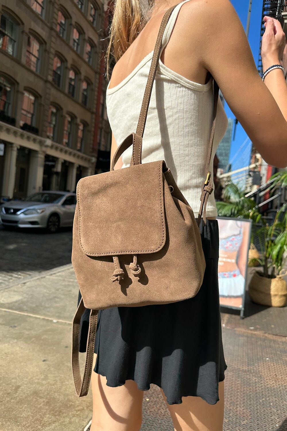 Leather Mini Backpack sold by Brandy Melville product image thumbnail 2