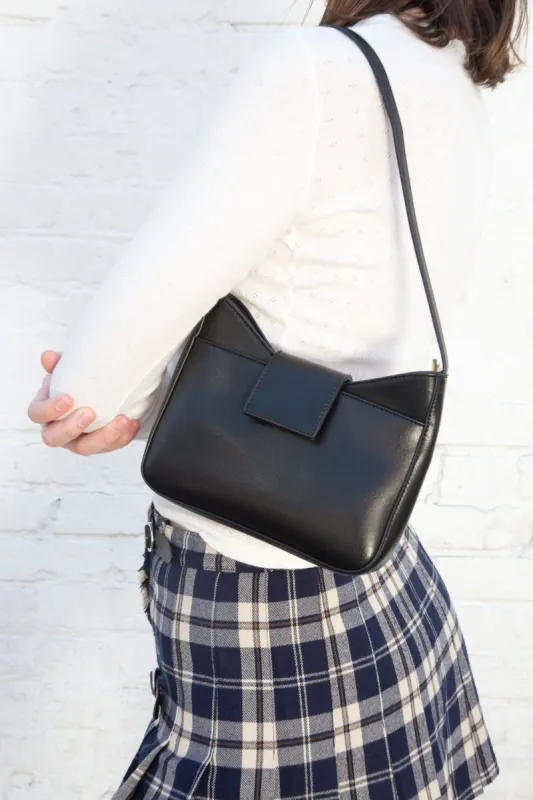 Black Faux Leather Purse sold by Brandy Melville