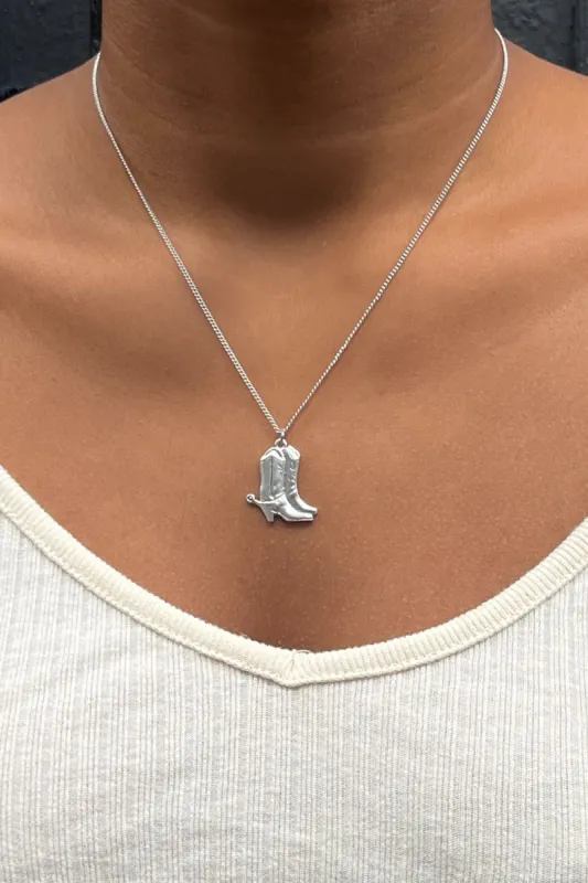 Cowboy Boots Charm Necklace sold by Brandy Melville