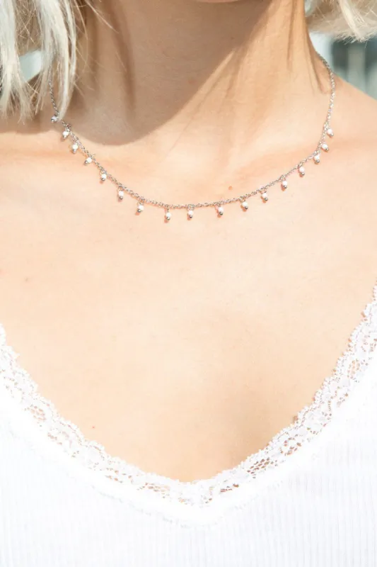 White Bead Necklace sold by Brandy Melville