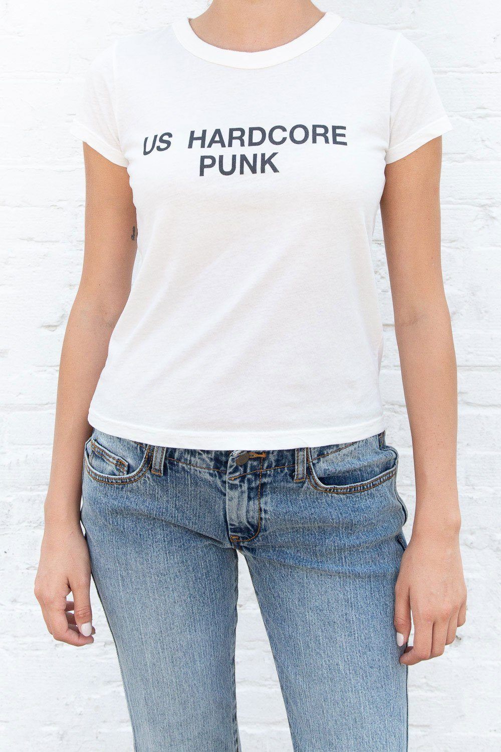 Hailie US Hardcore Punk Top sold by Brandy Melville