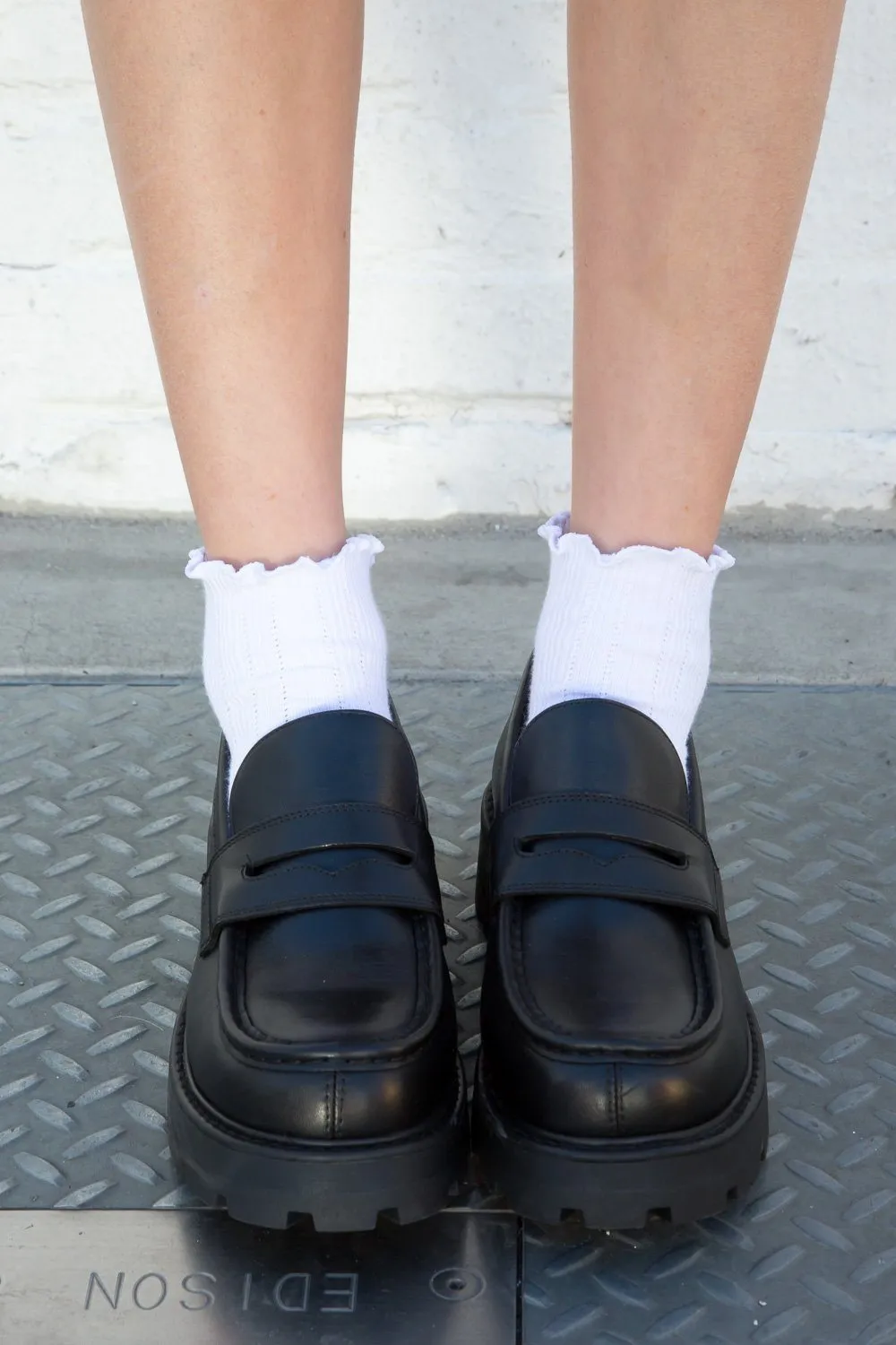 Ruffle Ribbed Socks sold by Brandy Melville