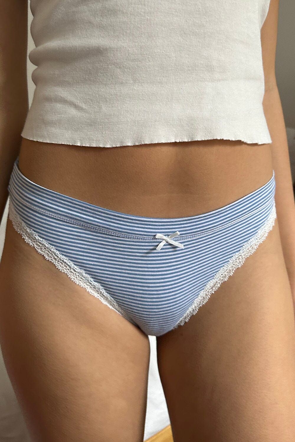 Stripe Bow Underwear sold by Brandy Melville