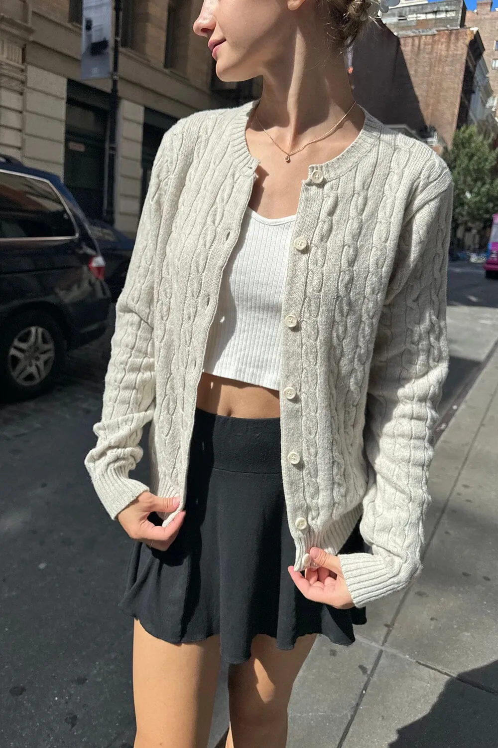 Olsen Wool Cable Knit Cardigan sold by Brandy Melville product image thumbnail 5