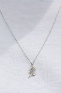 Rose Charm Necklace sold by Brandy Melville