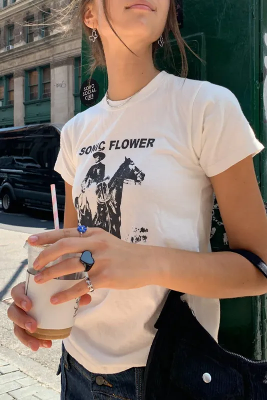 Chloe Sonic Flower Top sold by Brandy Melville