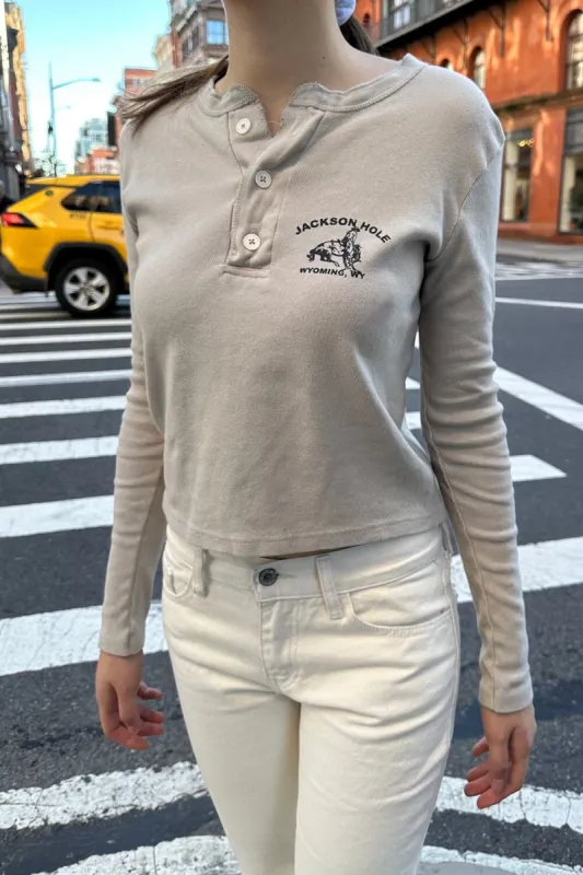 Charlie Jackson Hole Top sold by Brandy Melville