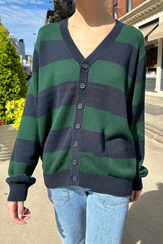 Maya Cotton Stripe Cardigan sold by Brandy Melville
