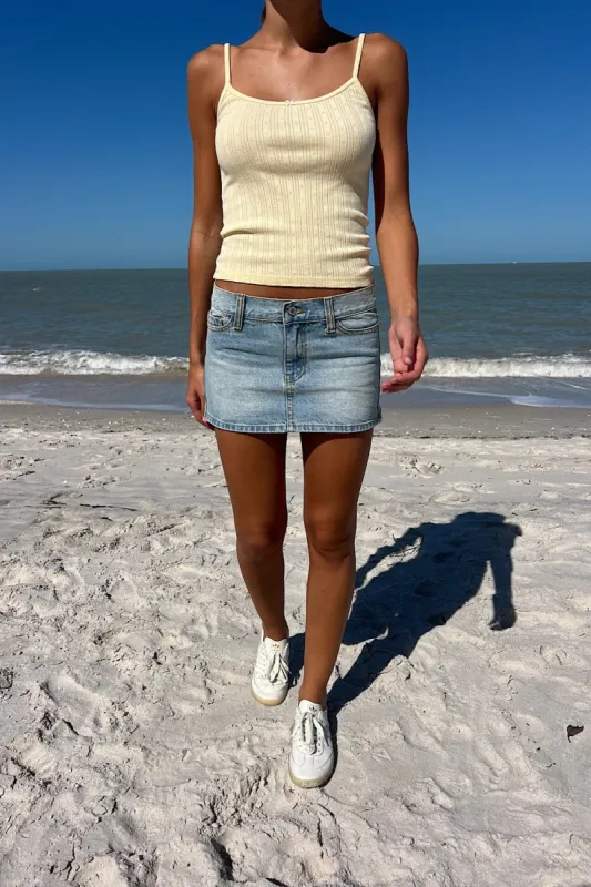 Malia Denim Mini Skirt sold by Brandy Melville