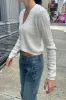 Zoe V-Neck Cropped Cardigan sold by Brandy Melville