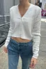 Zoe V-Neck Cropped Cardigan sold by Brandy Melville