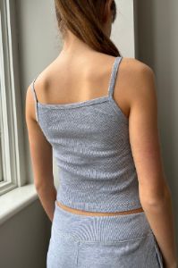 Belle Ribbed Lace Tank sold by Brandy Melville