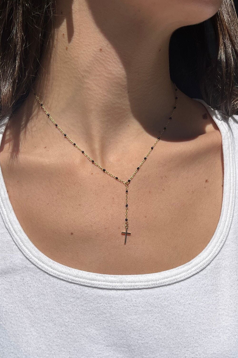 Bead Cross Chain sold by Brandy Melville