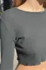 Hailie Basic Long Sleeve Crop Top sold by Brandy Melville