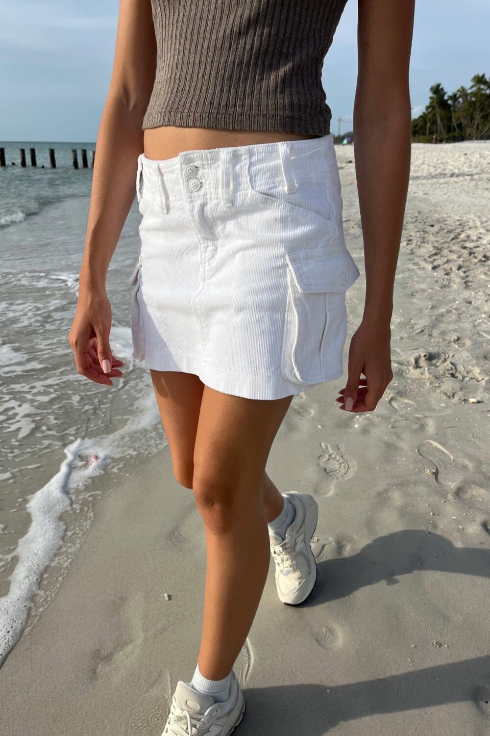 Beverly Cargo Corduroy Mini Skirt sold by Brandy Melville product image thumbnail 2