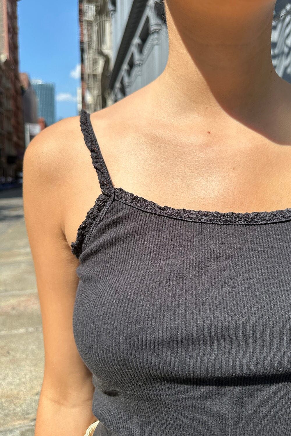 Skylar Ribbed Ruffle Tank sold by Brandy Melville product image thumbnail 3