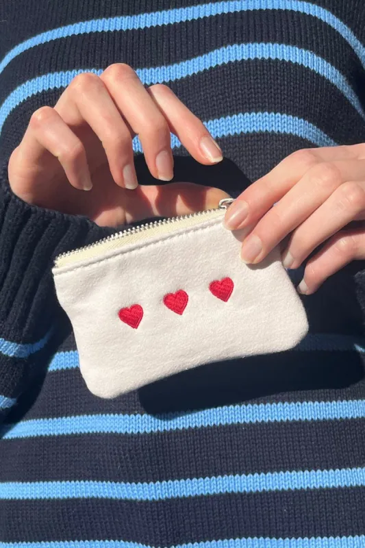 Three Heart Coin Purse sold by Brandy Melville