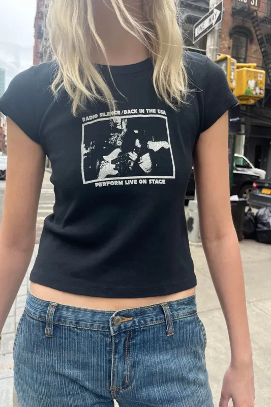 Hailie Radio Silence Back In The USA Top sold by Brandy Melville