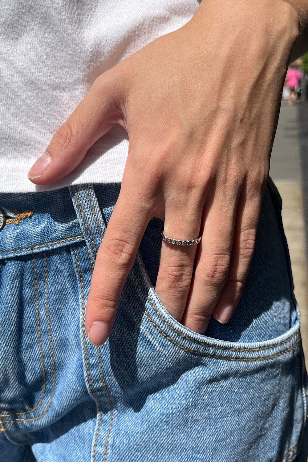 Diamond Band Ring sold by Brandy Melville product image thumbnail 2