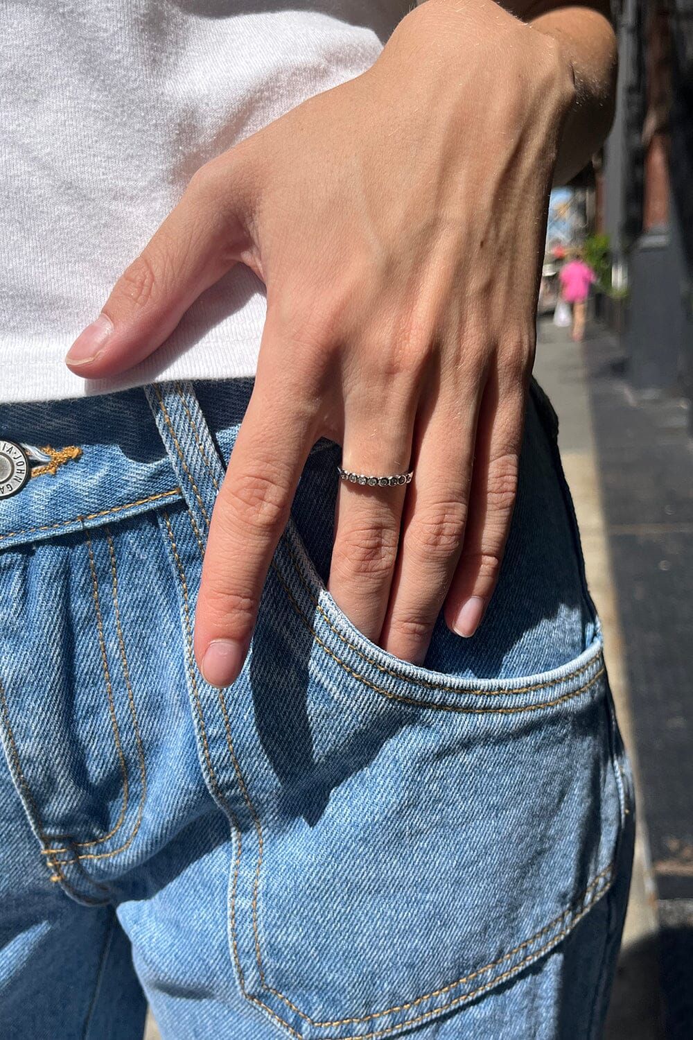 Diamond Band Ring sold by Brandy Melville