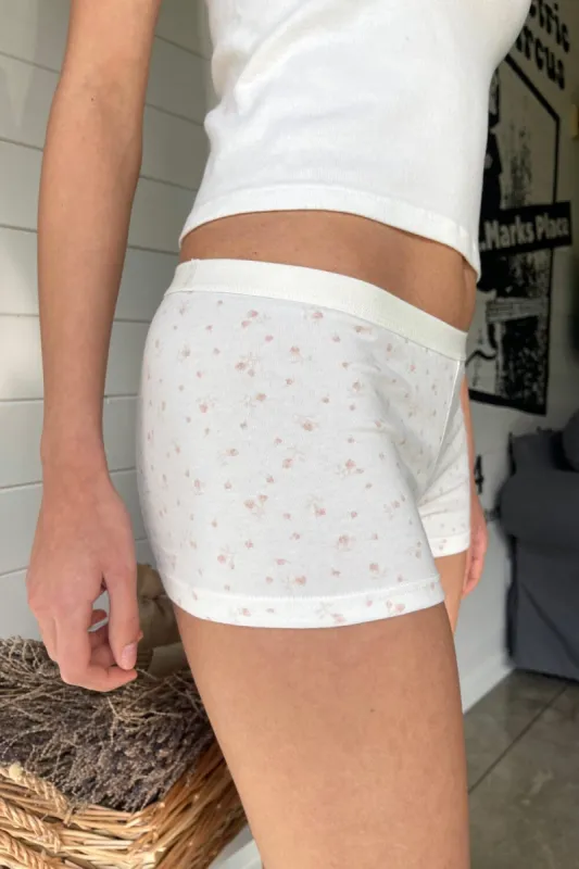 Pink Floral Boxer Underwear sold by Brandy Melville