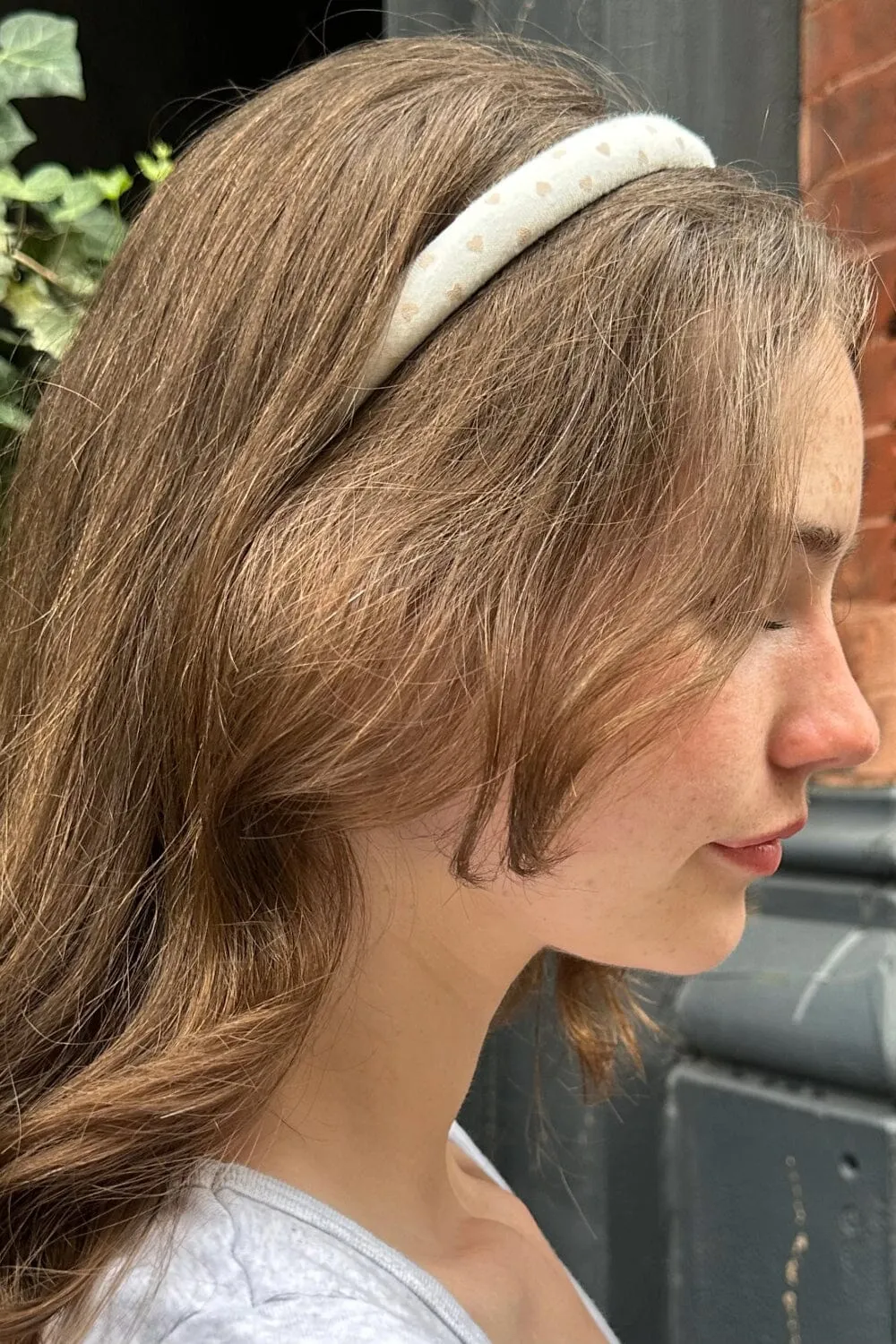 Pink Hearts Headband sold by Brandy Melville