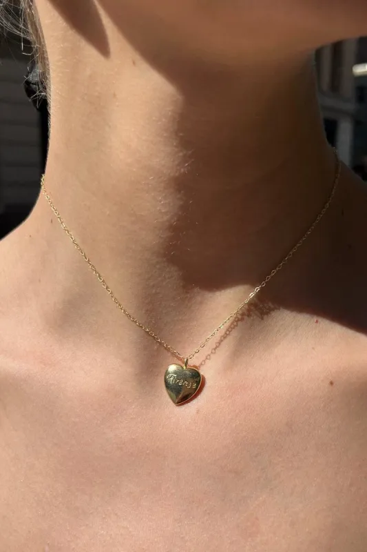 Firenze Heart Necklace sold by Brandy Melville