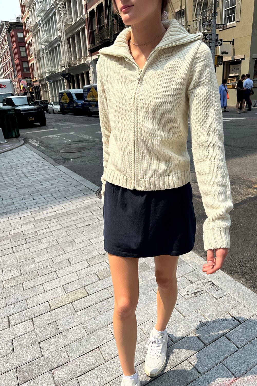 Andrea Wool Zip-Up Sweater sold by Brandy Melville product image thumbnail 2