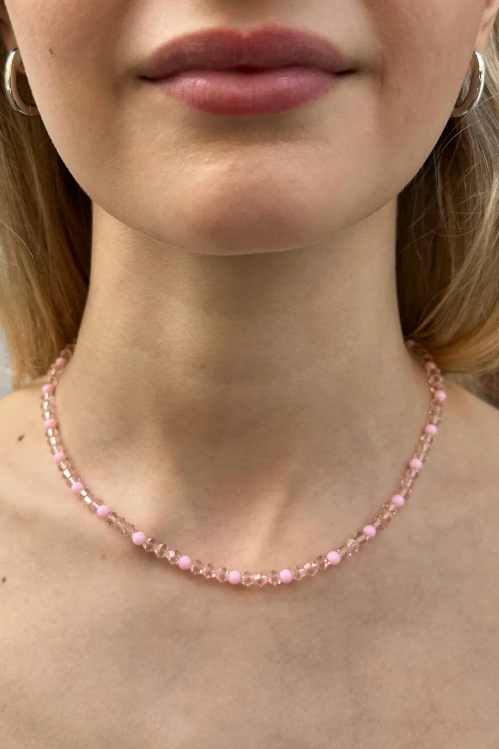Sheer and Pink Necklace sold by Brandy Melville product image thumbnail 3