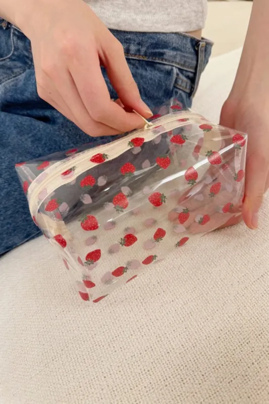 Strawberries Makeup Bag sold by Brandy Melville