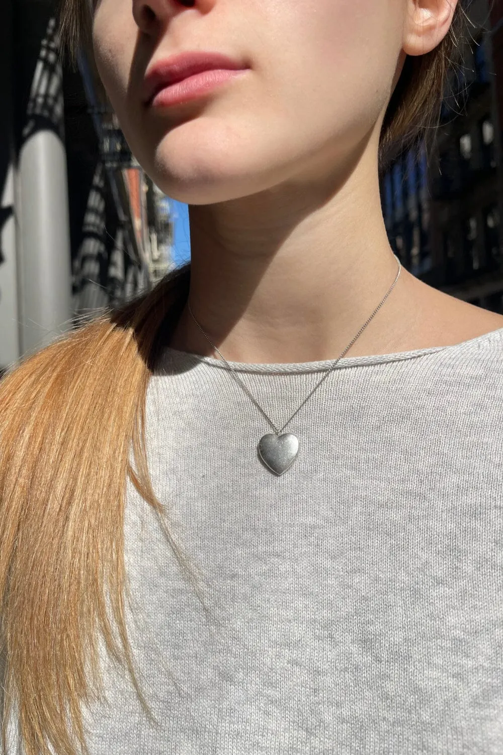 Heart Locket Necklace sold by Brandy Melville