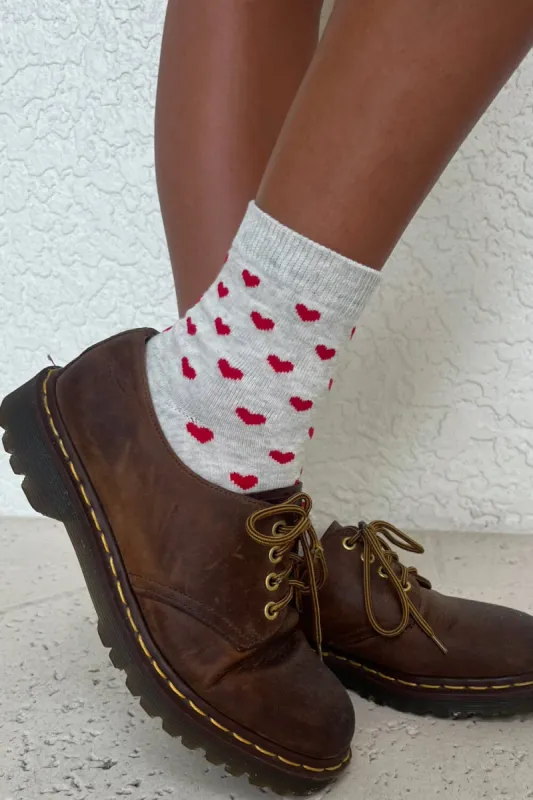 Heart Socks sold by Brandy Melville