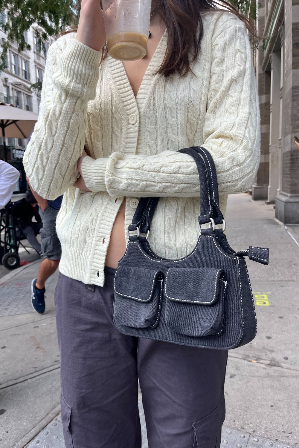 Kennedy Wool Cable Knit Cardigan sold by Brandy Melville product image thumbnail 2