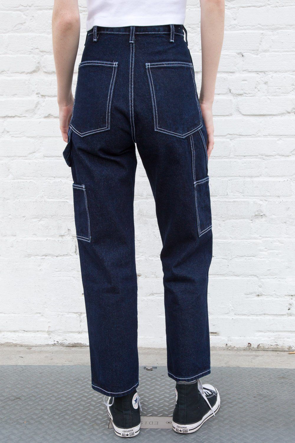 Ariana Dark Wash Painter Pants | Parallel