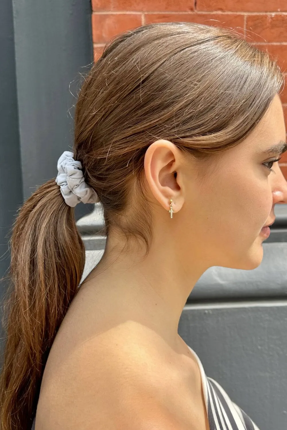 Thin Blue Scrunchie sold by Brandy Melville product image thumbnail 2