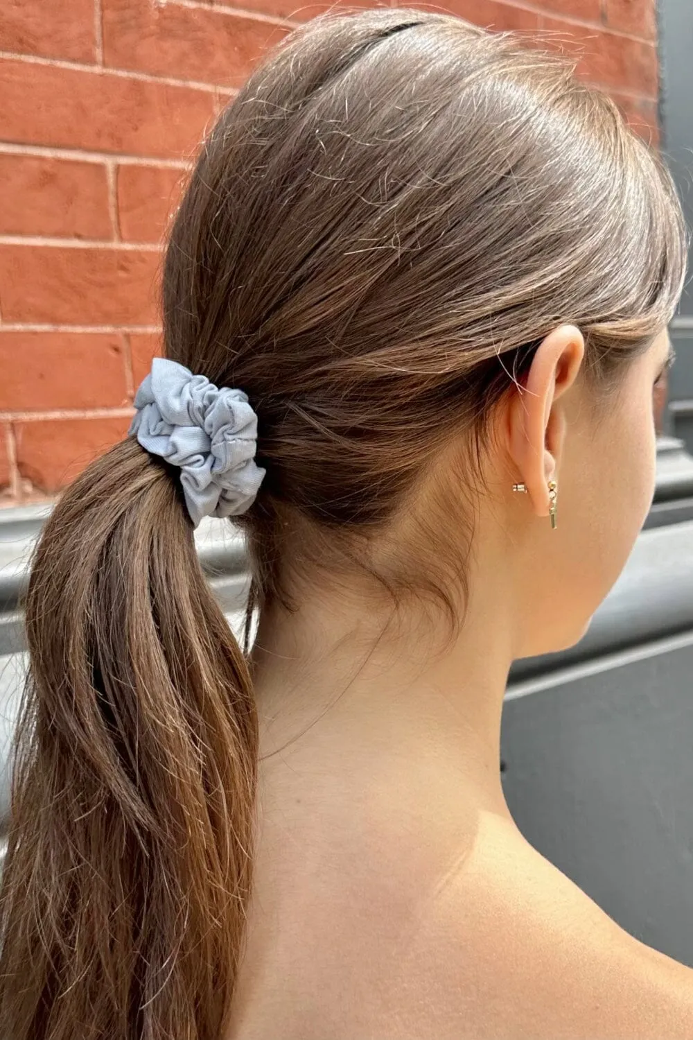 Thin Blue Scrunchie sold by Brandy Melville