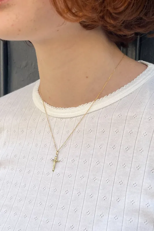 Cross Charm Necklace sold by Brandy Melville