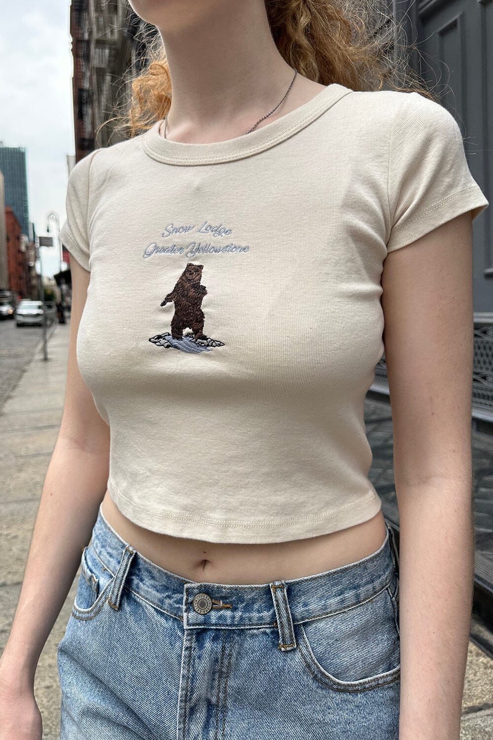 Ashlyn Snow Lodge Yellowstone Bear Top sold by Brandy Melville product image thumbnail 2