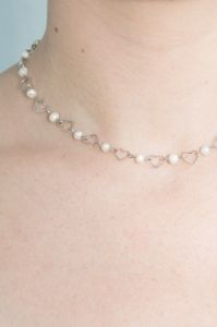 Pearl Heart Choker sold by Brandy Melville