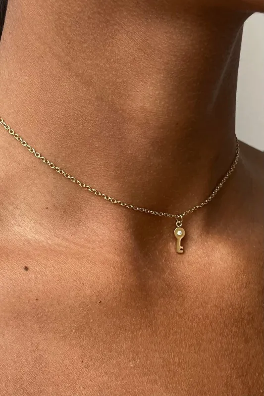 Stainless Steel Key Necklace sold by Brandy Melville