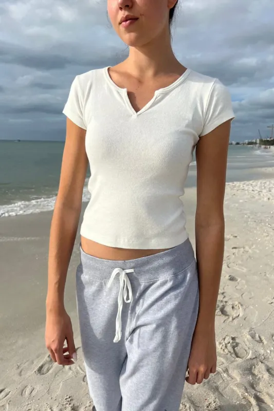 Ashlyn V-Notch Top sold by Brandy Melville