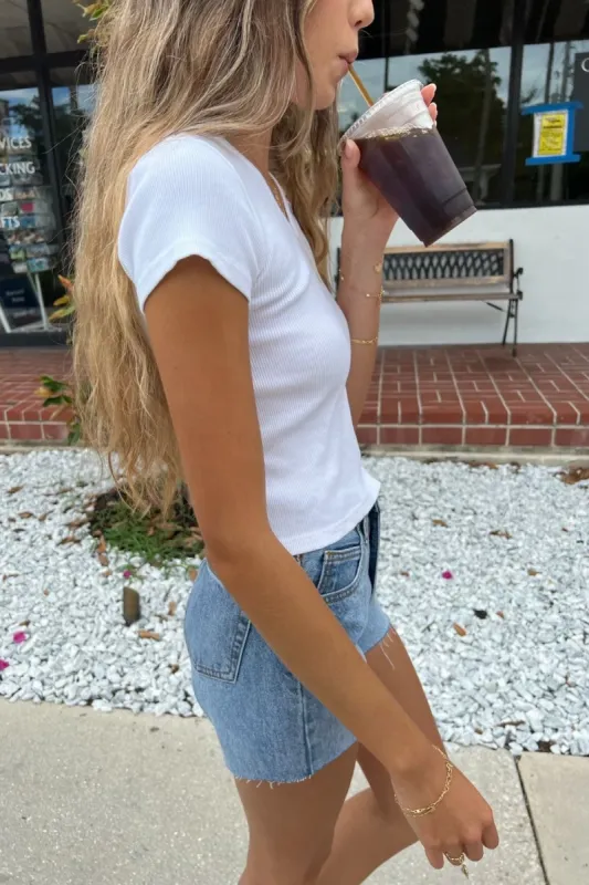 Ashlyn V Neck Top sold by Brandy Melville