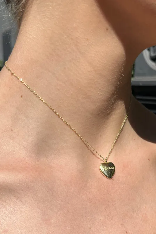 Boston Heart Necklace sold by Brandy Melville
