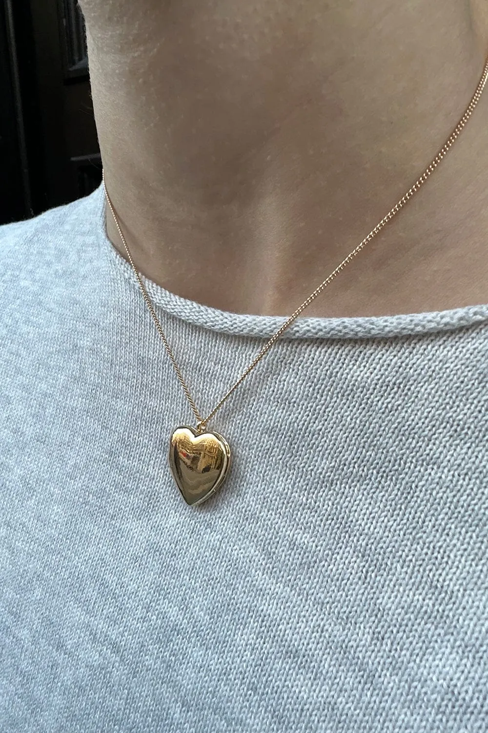 Heart Locket Necklace sold by Brandy Melville product image thumbnail 3