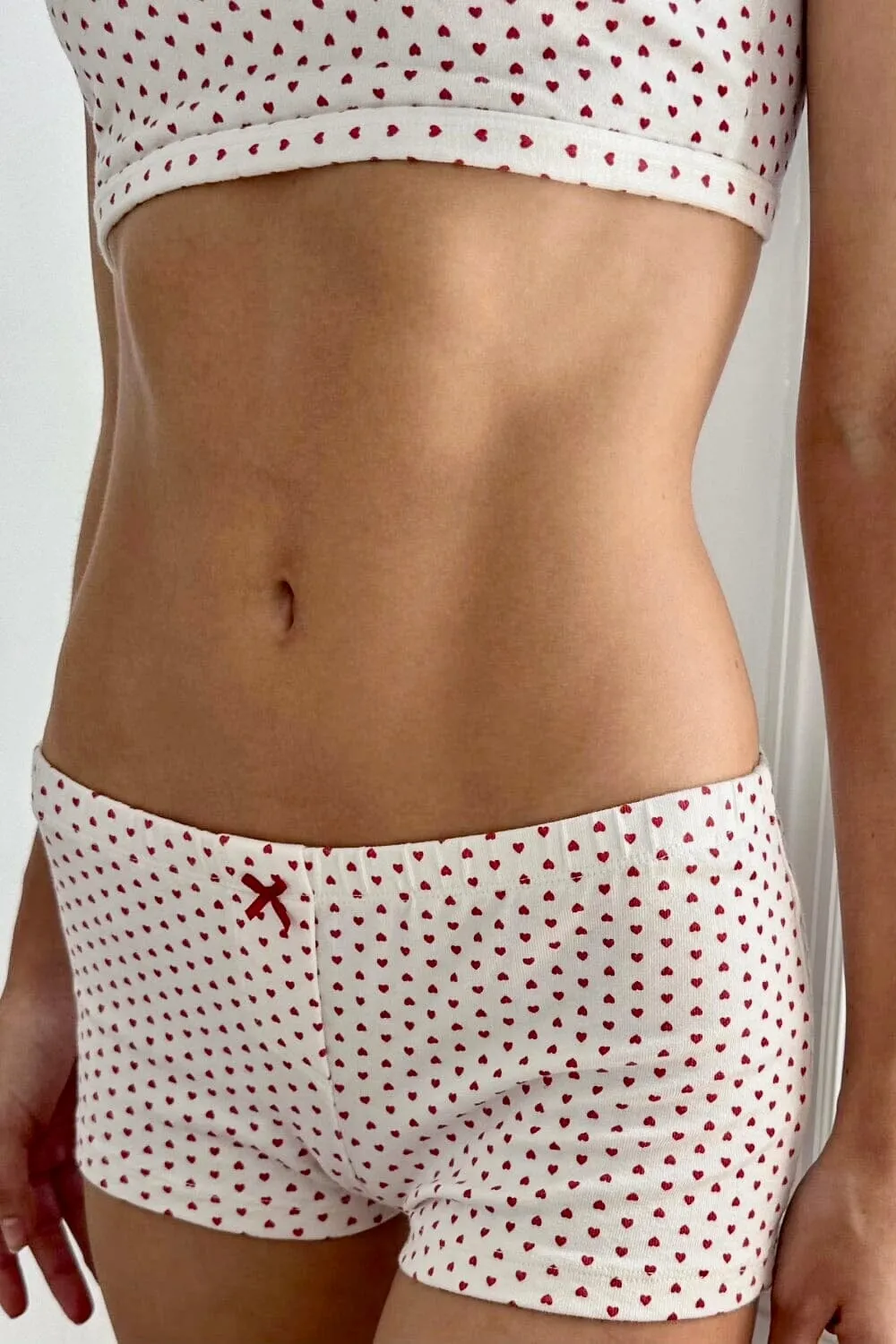 Bow Hearts Boxer Underwear sold by Brandy Melville