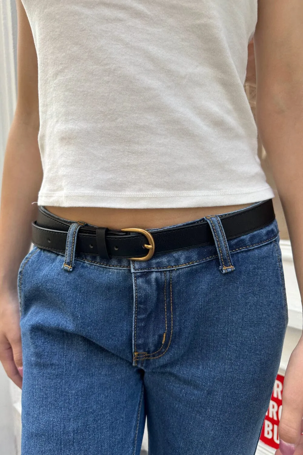Faux Leather Buckle Belt sold by Brandy Melville product image thumbnail 4