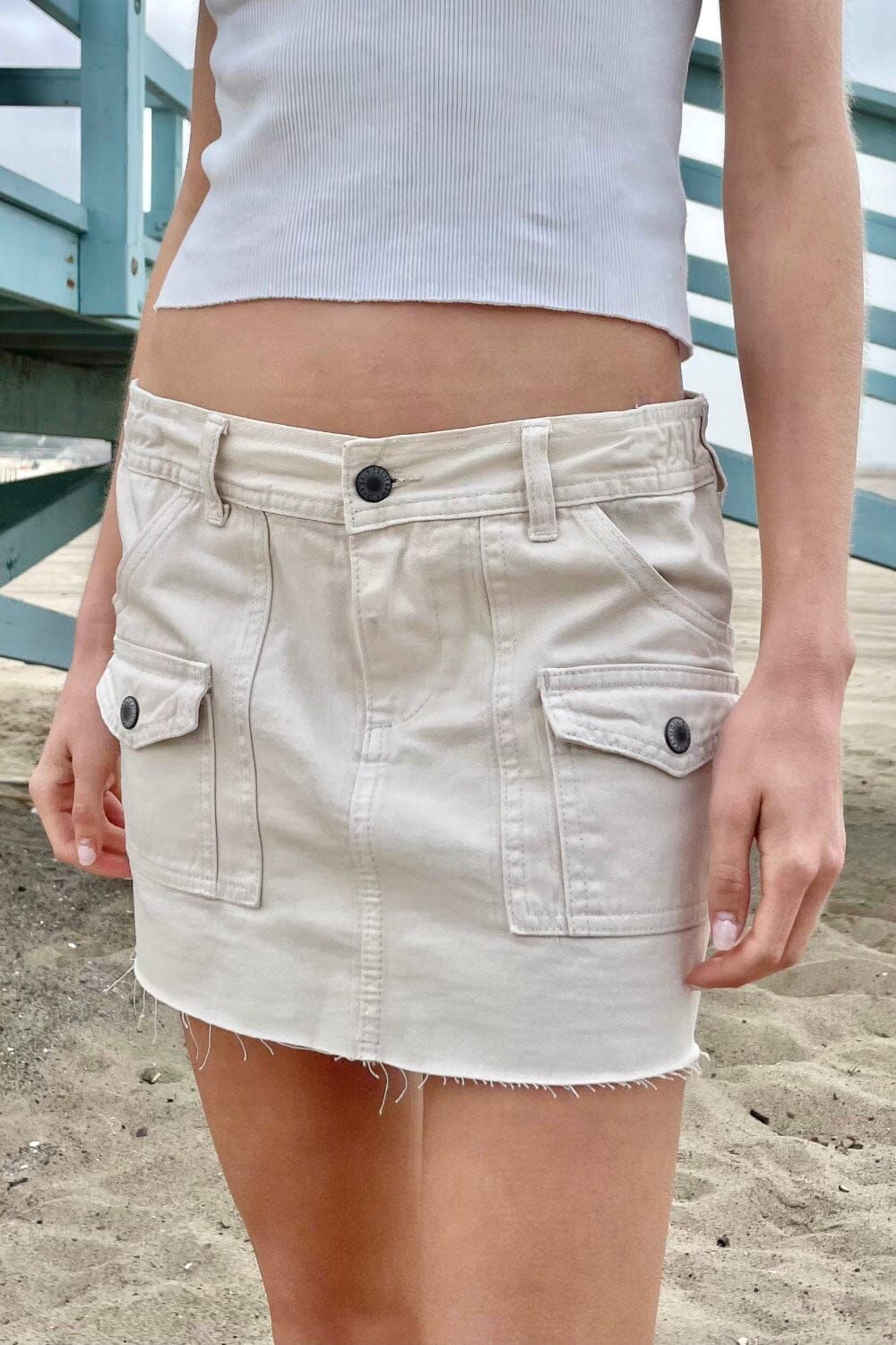Corinne Cargo Mini Skirt sold by Brandy Melville